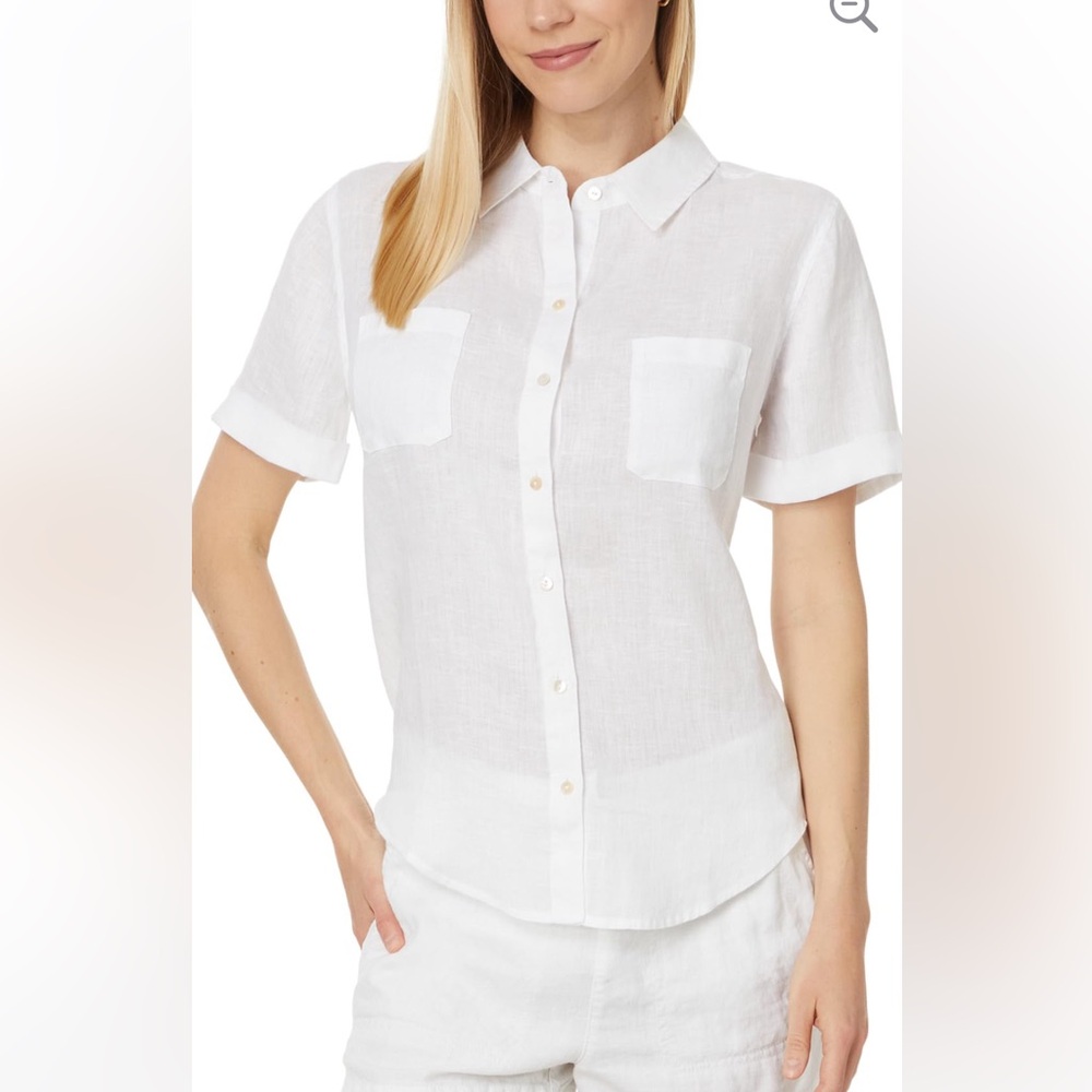 NWT - Lily Pulitzer Lynnie Linen Button down short sleeve